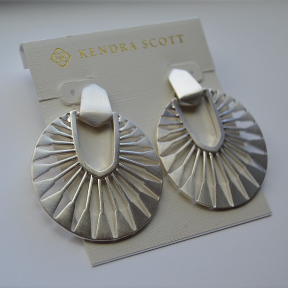 Kendra Scott ‘Didi Sunburst Earrings, Bright Silver-Tone’ - Picture 10 of 11